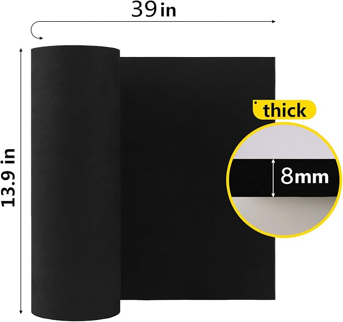Do²ping Black Foam Sheets for Crafts, 8mm Thick Premium Foam Sheets Roll - Image 2