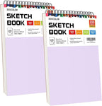 Soucolor Sketch Book 9" x 12", 2 Pack School Art Supplies Gifts by Soucolor