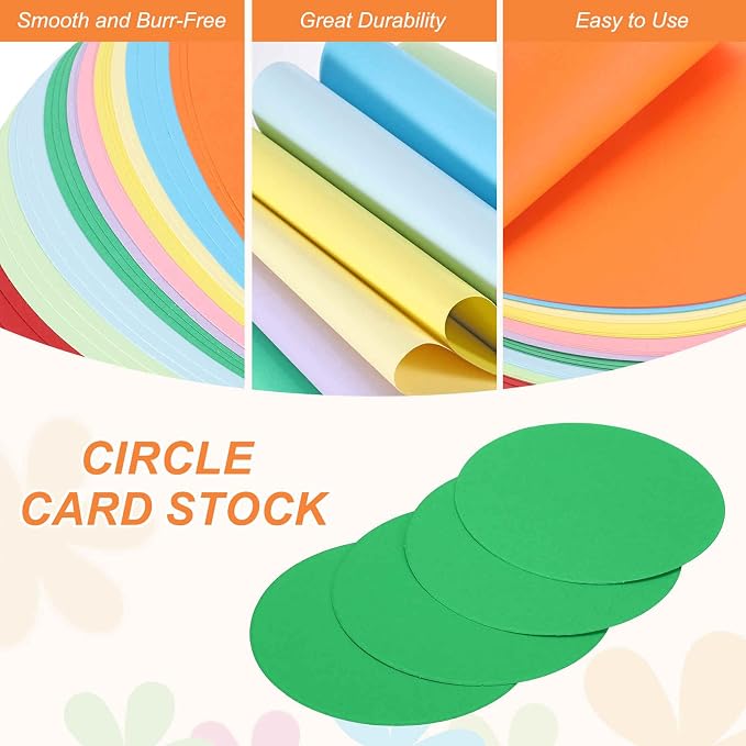 MECCANIXITY 24 Pcs Circle Card Stock, 3 Inch Round Cutouts Paper Thick - Image 3