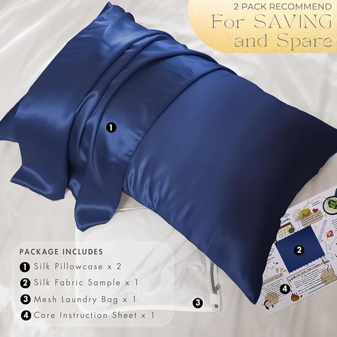 PROMEED 23 Momme Silk Pillowcase 2 Pack - Image 6