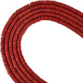 185pcs 4x2mm Red Coral Heishi Disc Rondelle Spacer Natural Stone Semi Precious by LIFAVOVY