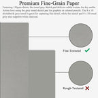 Fuxi Toned Gray Sketchbook 8x10, 60 Sheets Acid-Free Drawing Paper, Spiral - Image 3