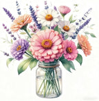 niurenmaoyi Flowers Stamped Cross Stitch Kits by Unknown