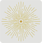 FINGERINSPIRE Starburst Stencils 11.8x11.8 inch Shining Stars Stencil | Square by FINGERINSPIRE
