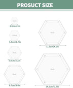6 PCS Hexagon Templates Quilting 1", Acrylic Quilting Templates - Image 2