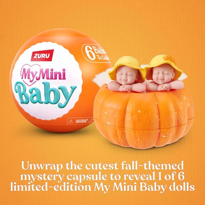 My Mini Baby Pumpkin Patch Series 1 by ZURU – Collectible Mystery Capsule Baby - Image 5