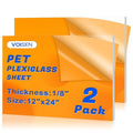 VOISEN 2 Pack Plexiglass Sheets 1/8 Inch Thick, Display Cases, Sneeze Guard by VOISEN