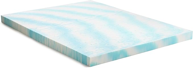 Linenspa 4 Inch Swirl Gel Memory Foam Mattress Topper, Twin XL Size – Cooling - Image 4
