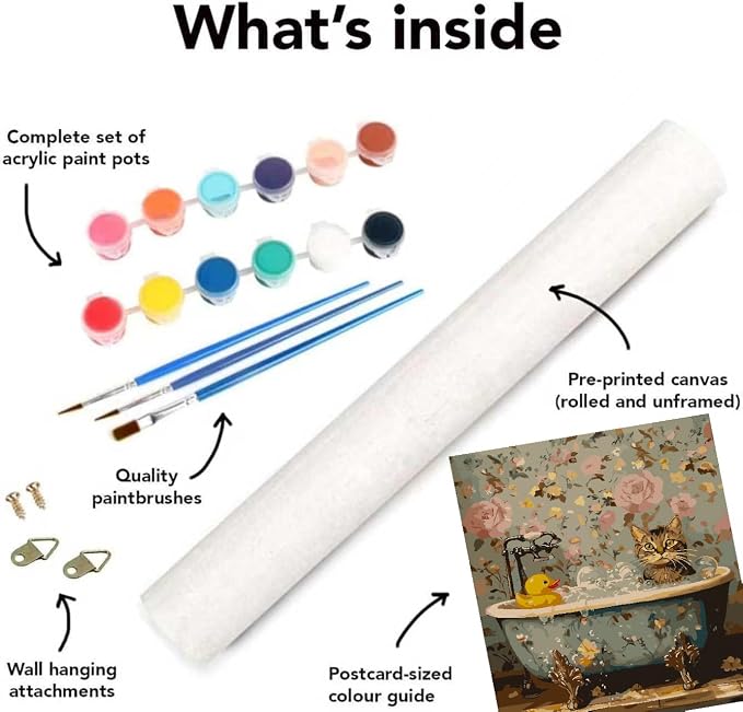 Mrnsiet Paint by Number for Adults Beginners, Easy Cat Paint by Numbers Kits on - Image 6