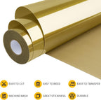 VinylRus Heat Transfer Vinyl-12” x 35FT Gold Iron on Vinyl Roll - Image 4