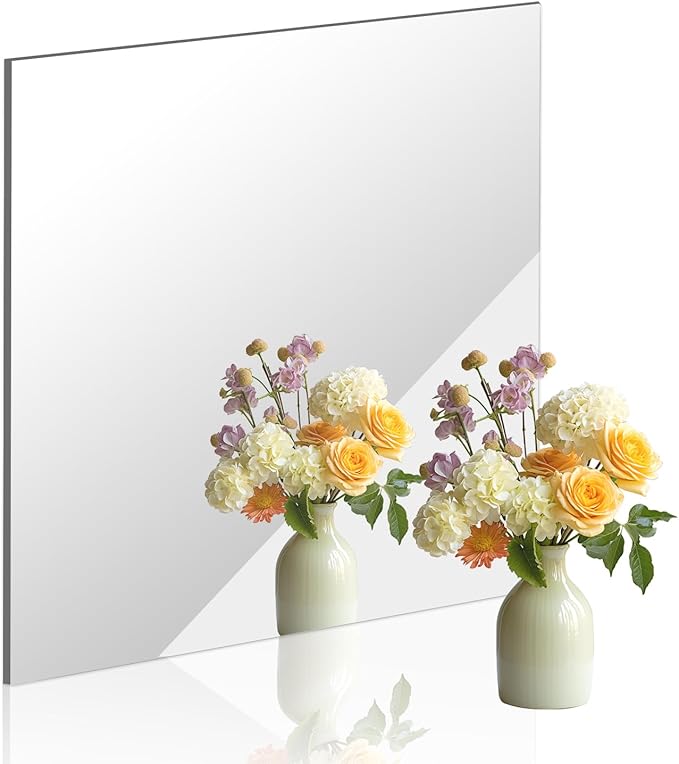 16x16 in Acrylic Mirror Sheet for Wall, 2.5mm Plastic Wall Mirror | Non Glass by DARENYI