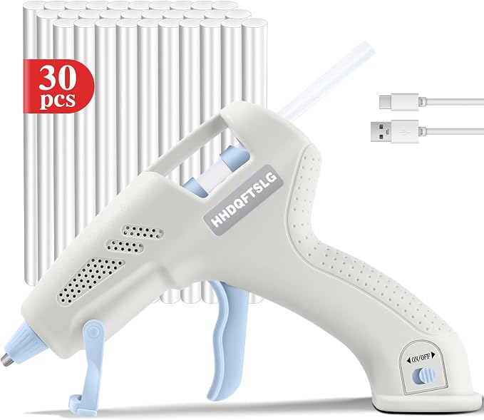 Cordless Hot Glue Gun, Fast Preheating by HHDQFTSLG