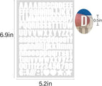 1550 Pieces 10 Sheets Letter Stickers, Vinyl Mailbox Numbers Alphabet Stickers - Image 3