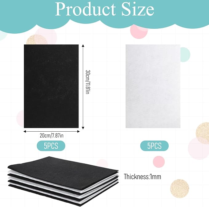 Felt Sheets Fabric, 10 Pieces 7" X 11" Felt Fabric - Image 3