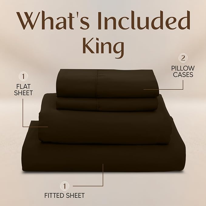 Utopia Bedding King Size Sheet Set – 4 Piece Bed Sheets, Soft and Breathable - Image 3