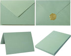 50 Pack Sage-Green A7 Envelopes by Toperd