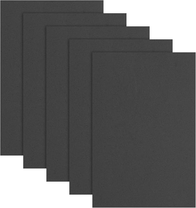 uxcell 5 Pcs Black EVA A4 Foam Sheets Crafts, 12 x 8 Inch Foam Paper by uxcell