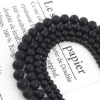 6mm Matte Black Onyx Bead, 15-Inch Matte Round Loose Stone Beads - Image 6