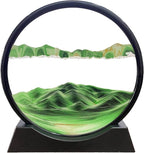 SOFLIY 3D Dynamic Sand Art Liquid Motion, Moving Sand Art Picture Round Glass by Unknown