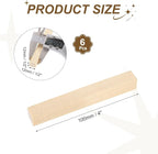 MECCANIXITY 6Pcs Basswood Sticks, 1/2" x 1/2" x 4" Square Wooden Dowel Rods - Image 2