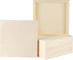 ADXCO 8 Pack Wood Panels 10 x 10 Inch Unfinished Wood Canvas Wooden Panel Boards by Unknown