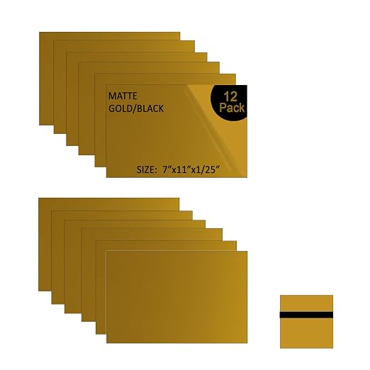 XLNT TECH Engraving Blank Materials ABS Double Color Plastic Sheet, Matte by MaterialsParts