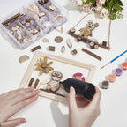 AHANDMAKER Wooden Unfinished Craft Kits DIY Wood Slices Kit Natural Wood Slices - Image 3