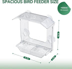 Window Bird Feeder with 4 Extra Strong Suction Cups | Clear Bird Feeder with - Image 2