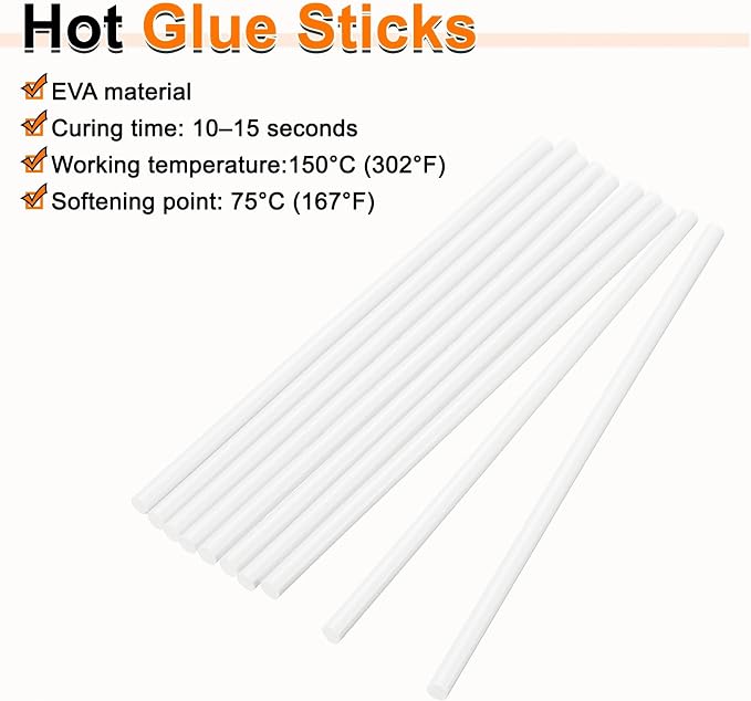 HARFINGTON 10pcs Hot Glue Sticks 0.28" Dia x 9.84" Long EVA Mini Hot Melt - Image 4