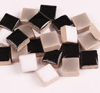 PINUO&KE 200 Pieces / 200 g Square Shapes 0.4x0.4 inch Square Ceramic Mosaic by PINUO%26KE