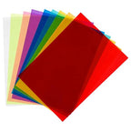 9 Pcs A2 Plastic Sheets, Transparent PVC Assorted Colors, 16.5 x 23.4 in by Unknown