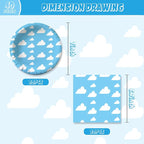 40Pcs Blue Sky White Clouds Birthday Party Decorations Cartoon Story Tableware - Image 2