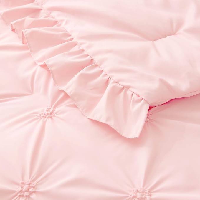 BEDELITE Baby Pink Comforter Set Queen - Image 8
