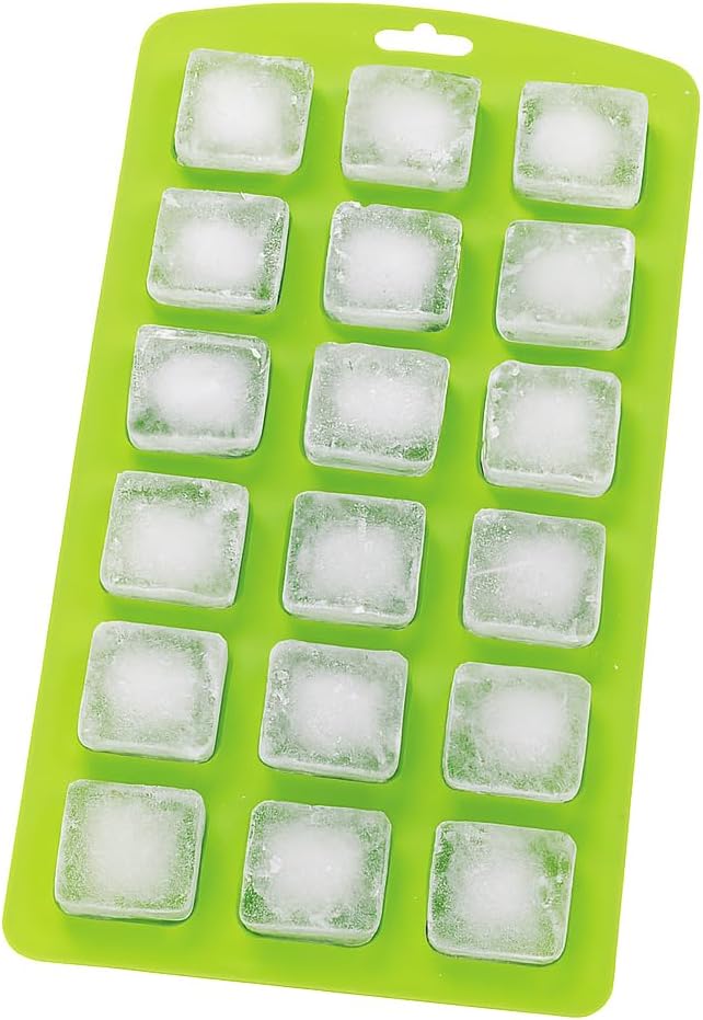 HIC Kitchen Silicone 18-Hole Ice Tray, Makes 18 Square Cubes - Image 5