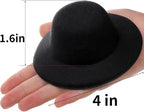 Pumtus 30 Pcs Mini Hats for Crafts, 4 Inch Felt Doll Hat, Miniature Formal Top - Image 2