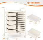 Giantex 15 Drawers Rolling Cart, Classroom Organizers, Storage Cart - Image 3