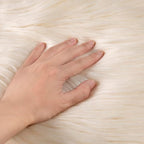 Ivory Faux Fur Fabric for Crafts Squares Furry Fabric for Sewing, Upholstery & - Image 3