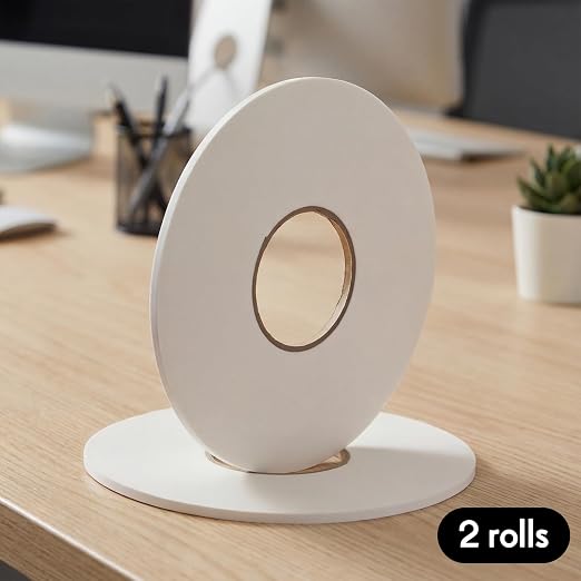 Tatuo 2 Rolls Double Sided Foam Tape PE Foam Tape Sponge Soft Mounting Adhesive - Image 2