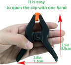10 Packs of 3.4 inch Professional Plastic Small Spring Clamps Heavy Duty - Image 2