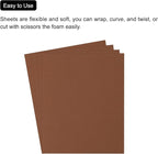 MECCANIXITY EVA Foam Sheets Coffee Brown 19.7 Inch x 35.4 Inch 1mm Thick Crafts - Image 4
