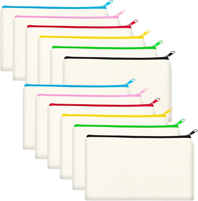 Legigo Blank Canvas Bag Zipper Pouch Makeup Bags Bulk by Legigo