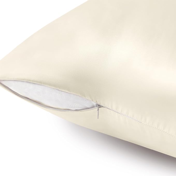 BEDELITE Satin Pillowcase with Zipper 2 Pack, Super Soft and Cooling Similar to - Image 5