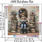 Girl Cross Stitch Kits for Adults Beginner, Book Flower Counted Cross Stitch - Image 2