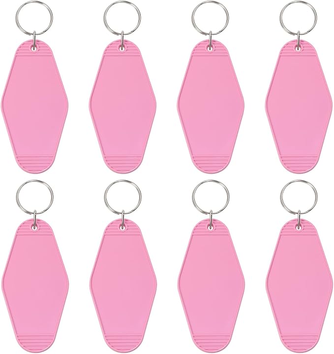8PCS Motel Keychain Blank Hotel Key Tags Holder by PPhtony