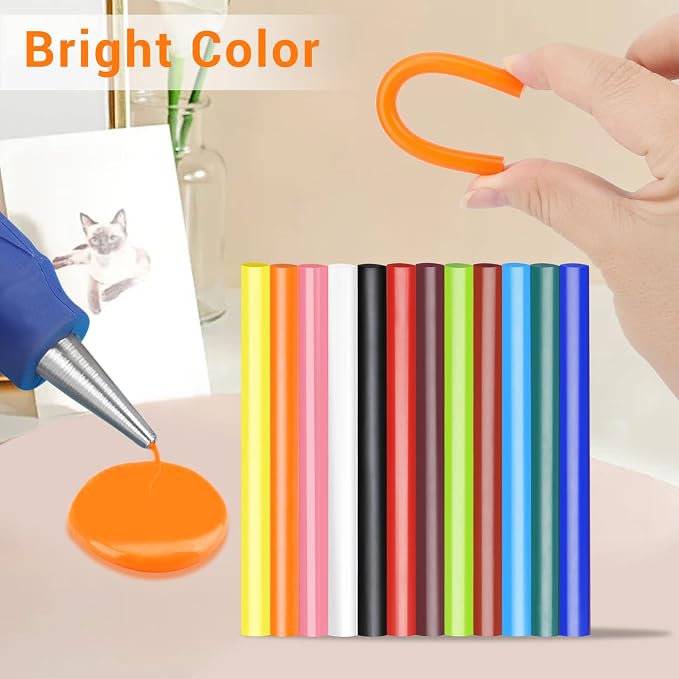 Manarty Colored Hot Glue Stick, Adhesive EVA Glue Sticks - Image 3