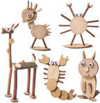 Natural Wood Craft Kit Tiny Unfinished Wooden Slices Assorted Shape Wood Pieces - Image 2