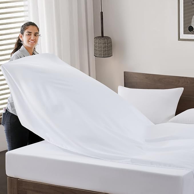 Maple&Stone Full Flat Sheet 6 Pack, Premium Soft & Breathable, Brushed - Image 3