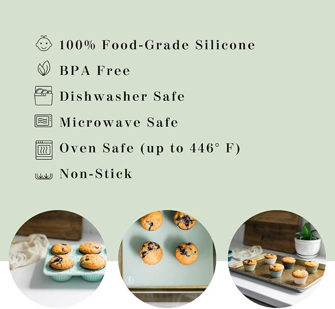The Silicone Kitchen Reusable Silicone Baking Cups Gift Set Bundle, 24 Regular - Image 9