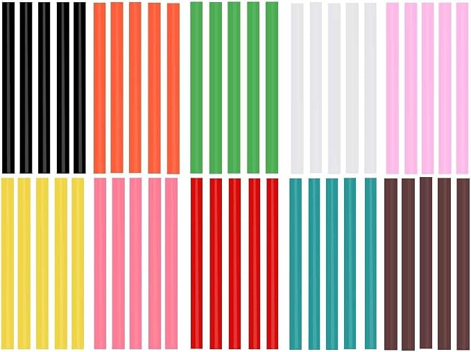 Ewparts 50PCS Hot Glue Sticks for Hot Glue Gun 7mm Glue Gun Sticks Opaque Color by Ewparts
