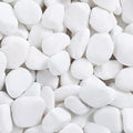 SIDONG 10 lbs White River Rocks, 1.2-2 Inches Matte Pebbles by SIDONG
